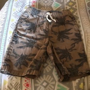 Shorts with palm tree print